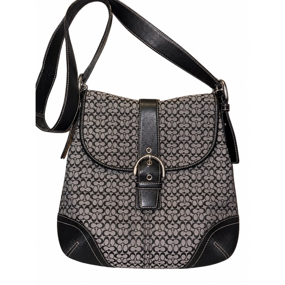 Coach Handbags - Coach Signature Jacquard Crossbody Bag Black